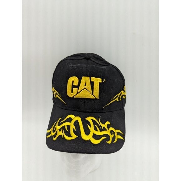 Cat Caterpillar hat cap embroidery black yellow  Adjustable   trucker  baseball - Picture 7 of 11